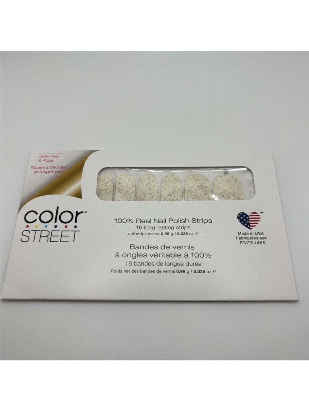 Color Street Speckled White Nail Strips